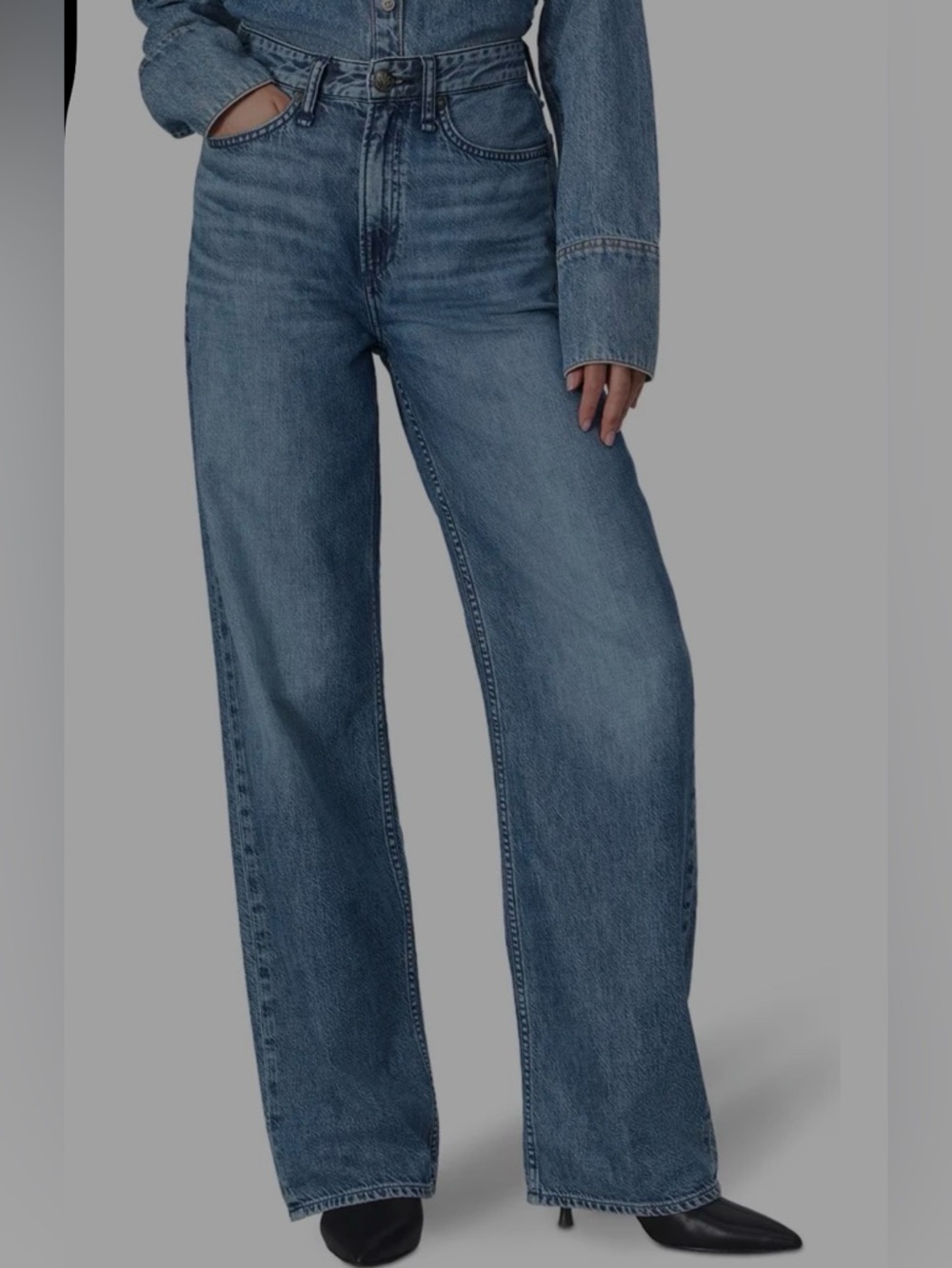 Rag & Bone featherweight Logan wide leg jeans